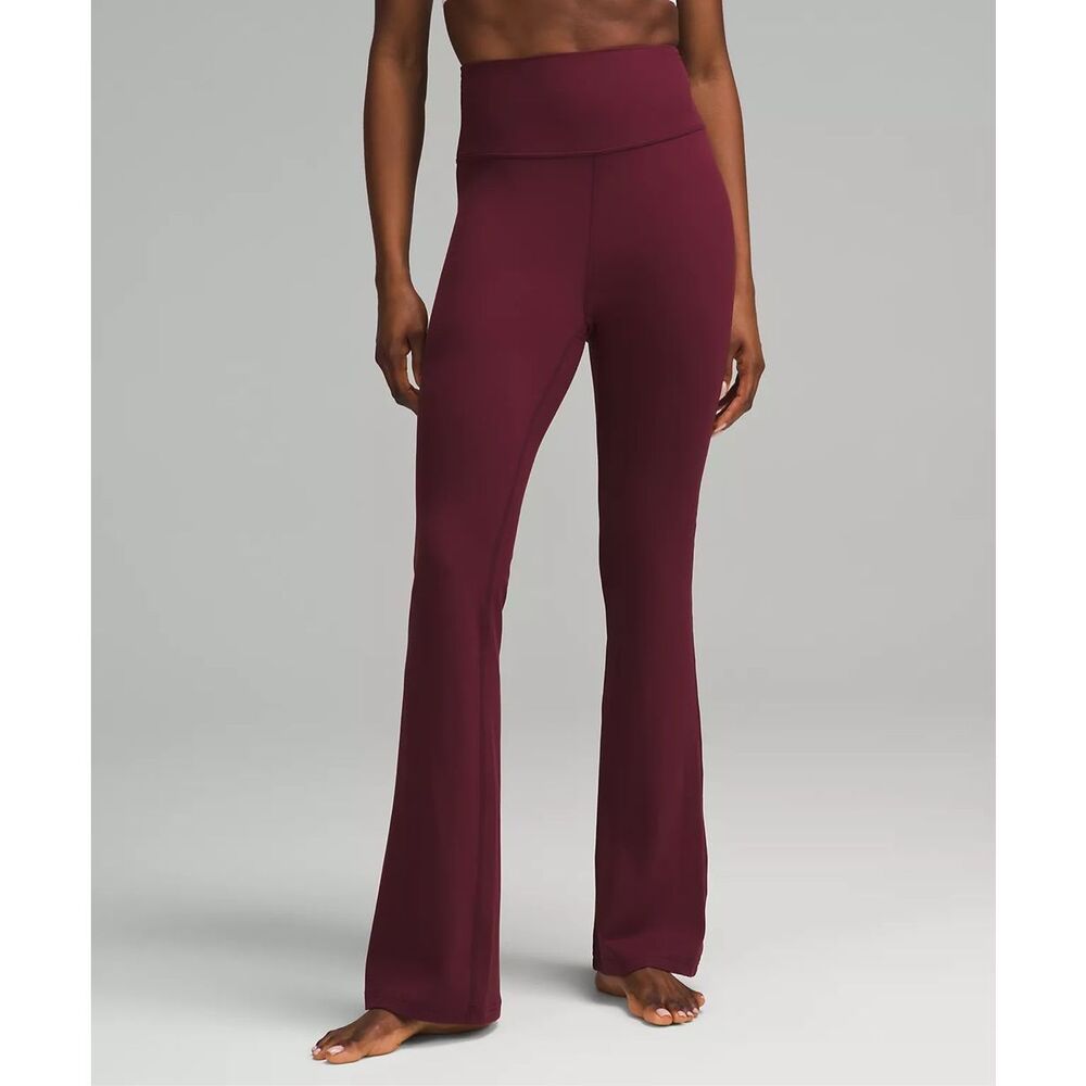 Lululemon NEW Red Merlot Groove Flare Super High Rise SHR size 4 Legging